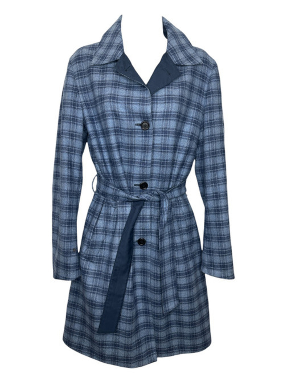 Kiton Cashmere Plaid Trench Coat